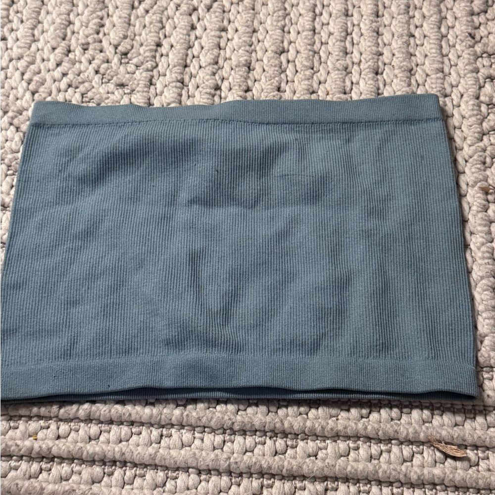 Bozzolo Teal Ribbed tube top